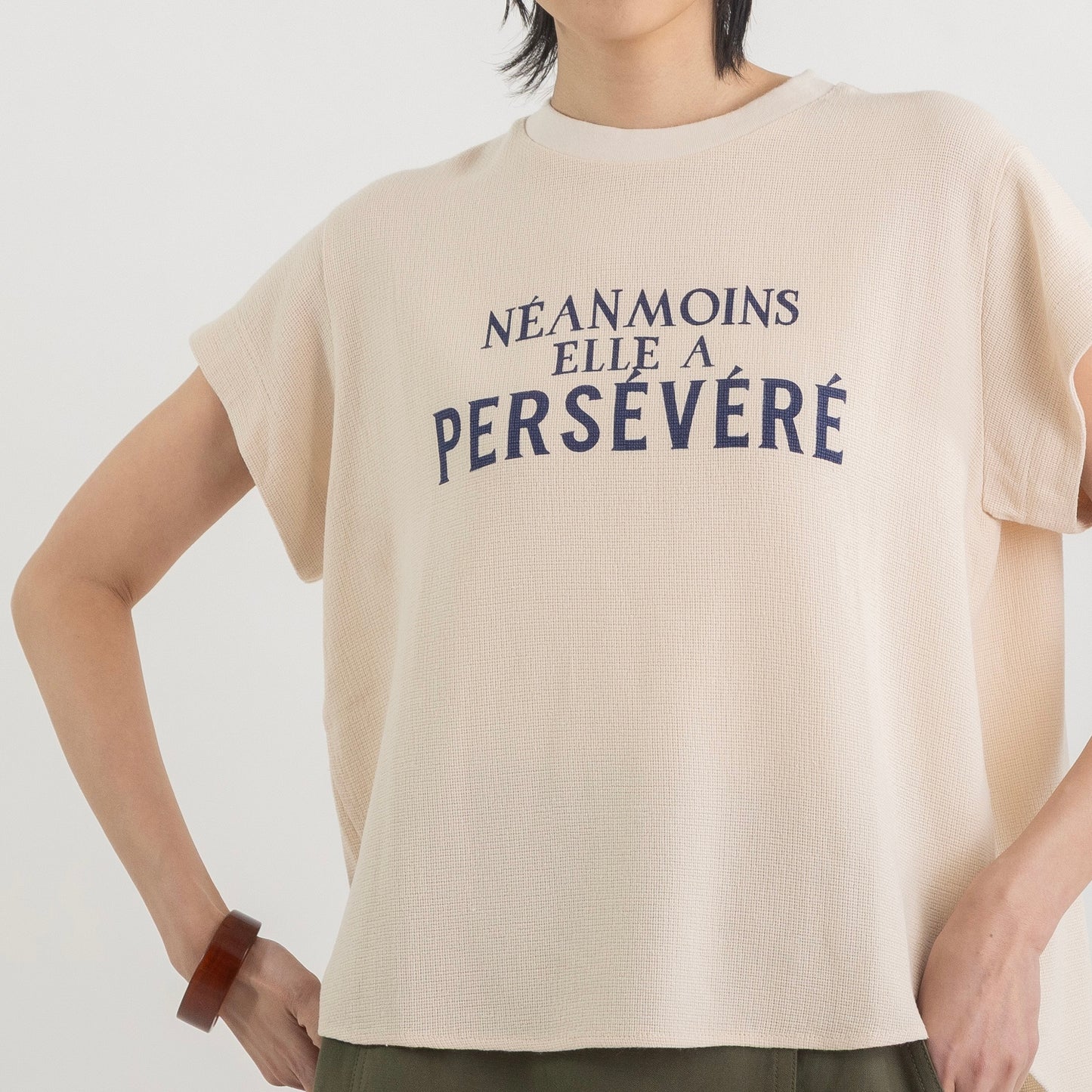 フレンチロゴ コットンリネンTシャツ