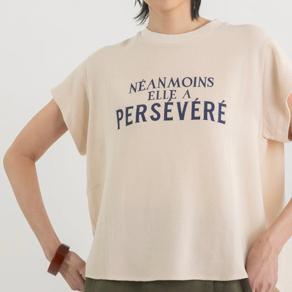 フレンチロゴ コットンリネンTシャツ