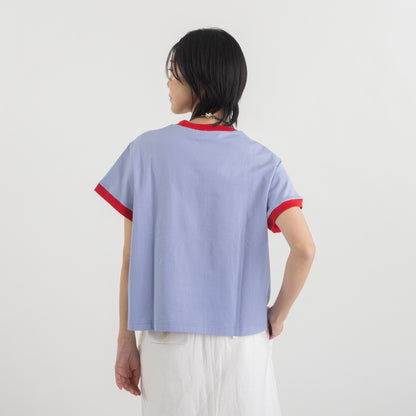 配色リンガー ロゴプリントTシャツ