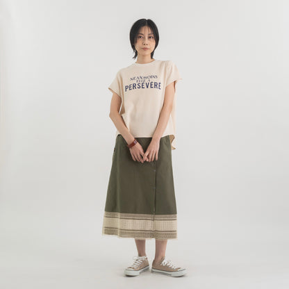 フレンチロゴ コットンリネンTシャツ