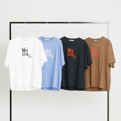 刺繍ロゴ クルーネックTシャツ【BB62-923】