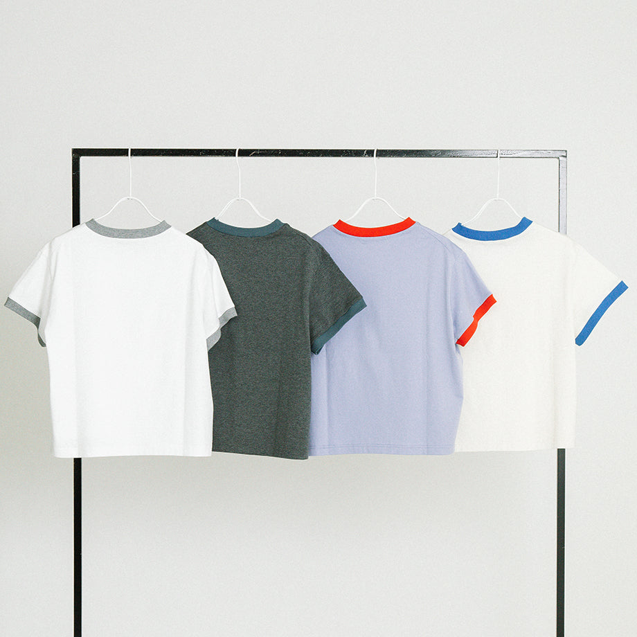 配色リンガー ロゴプリントTシャツ【BB62-921】