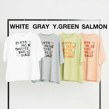 フレンチロゴプリント クルーネックTシャツ【BB62-922】