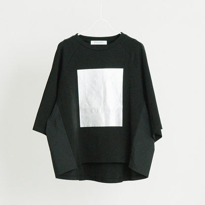 箔プリント ナイロン切替デザインTシャツ 【PB62-926】