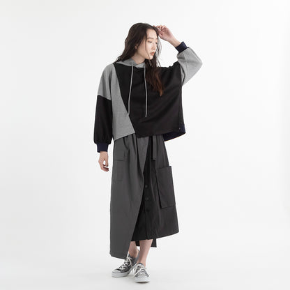 配色ラップデザイン カーゴスカート