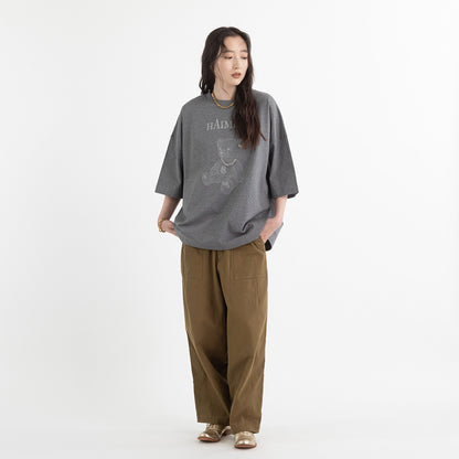 立体切替 ワイドカーブパンツ
