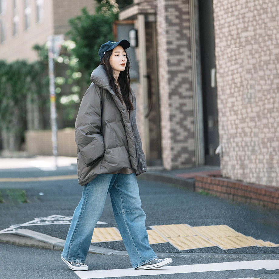 切替カーヴィーデニムパンツ