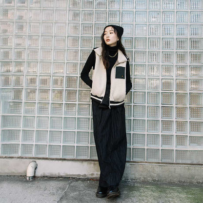 シャツディテール タフタロングスカート