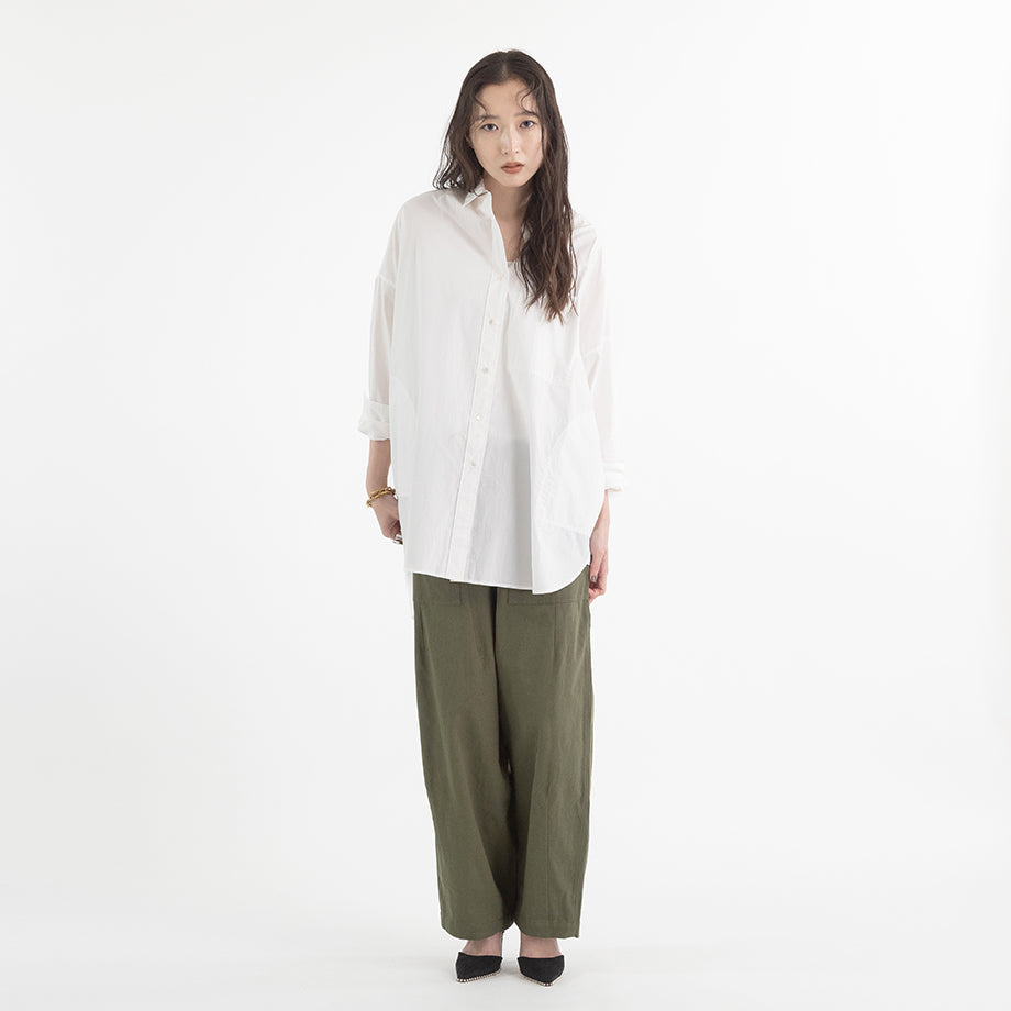 立体切替 ワイドカーブパンツ