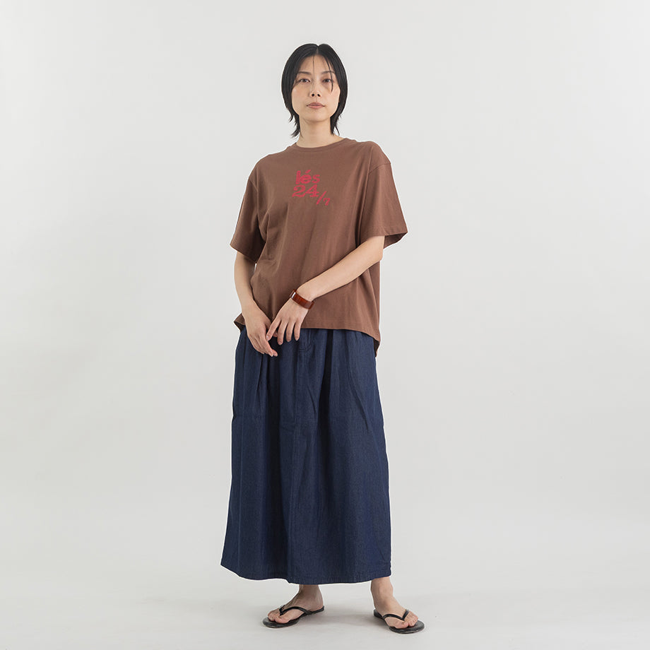 刺繍ロゴ クルーネックTシャツ【BB62-923】