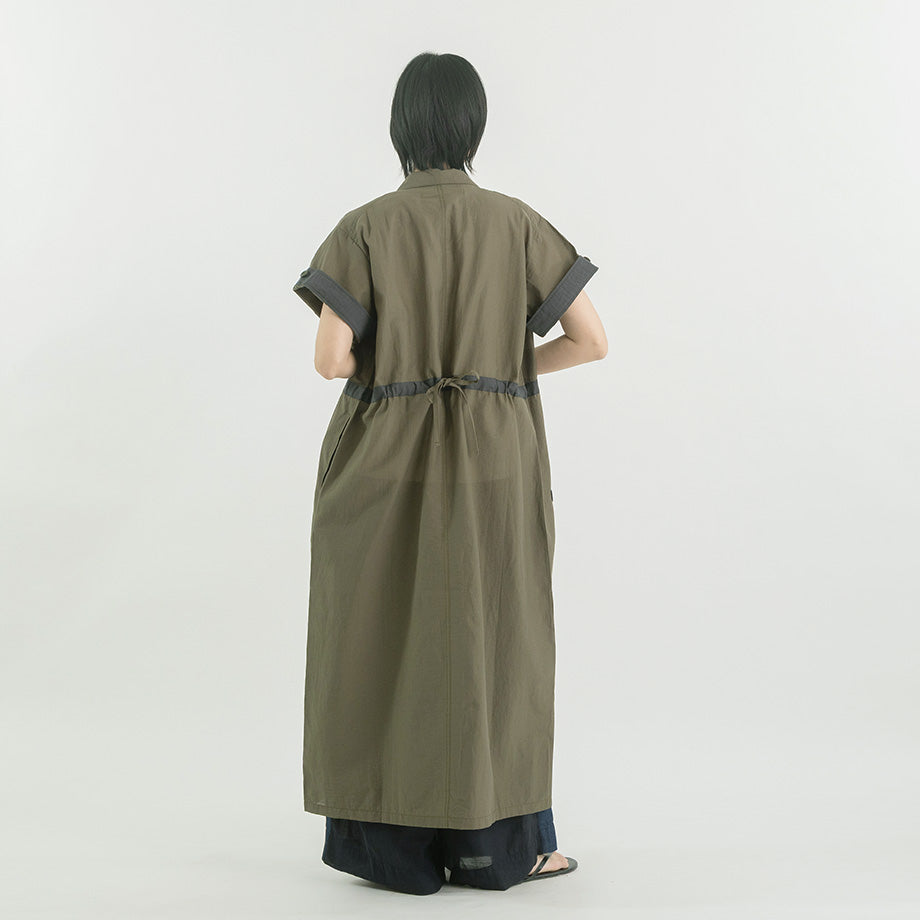 切替デザイン ロングシャツワンピース【BB62-403】
