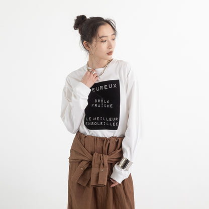 シャツディテール タフタロングスカート