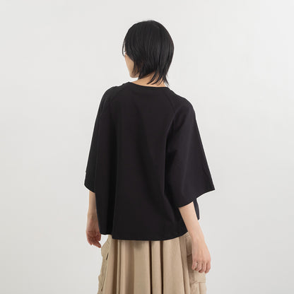 箔プリント ナイロン切替デザインTシャツ 【PB62-926】