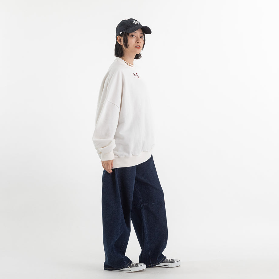 切替カーヴィーデニムパンツ