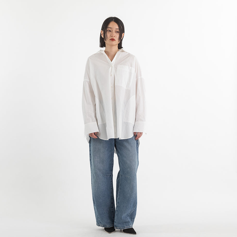 切替カーヴィーデニムパンツ