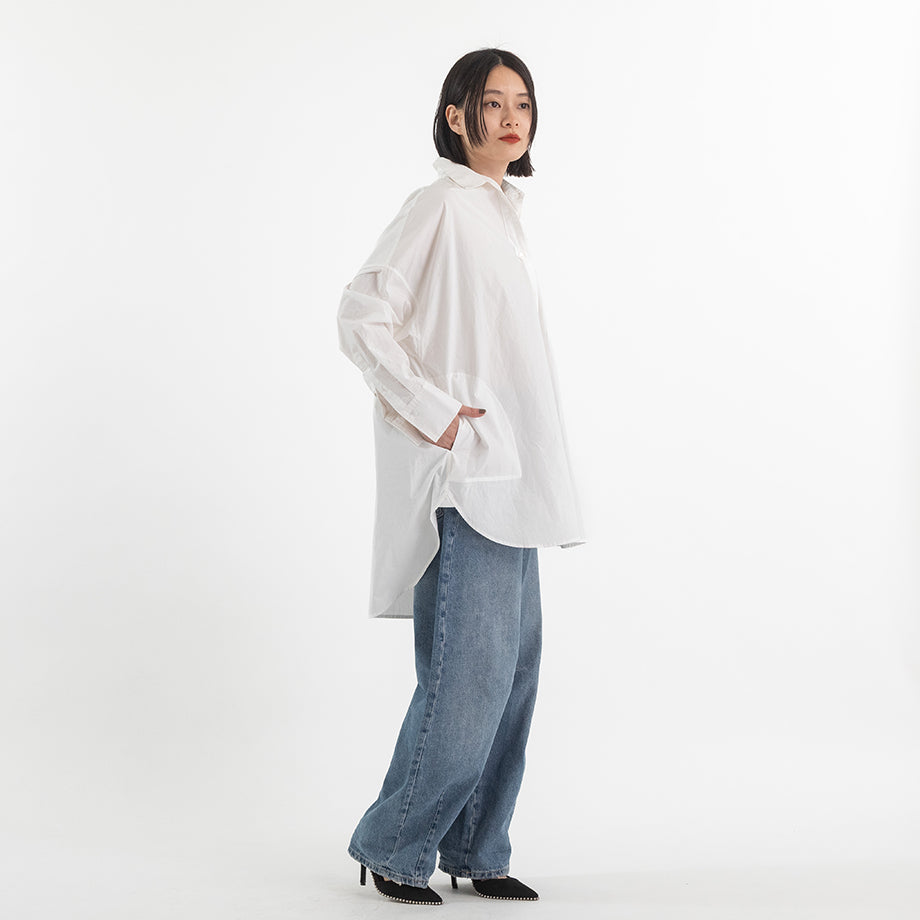 切替カーヴィーデニムパンツ
