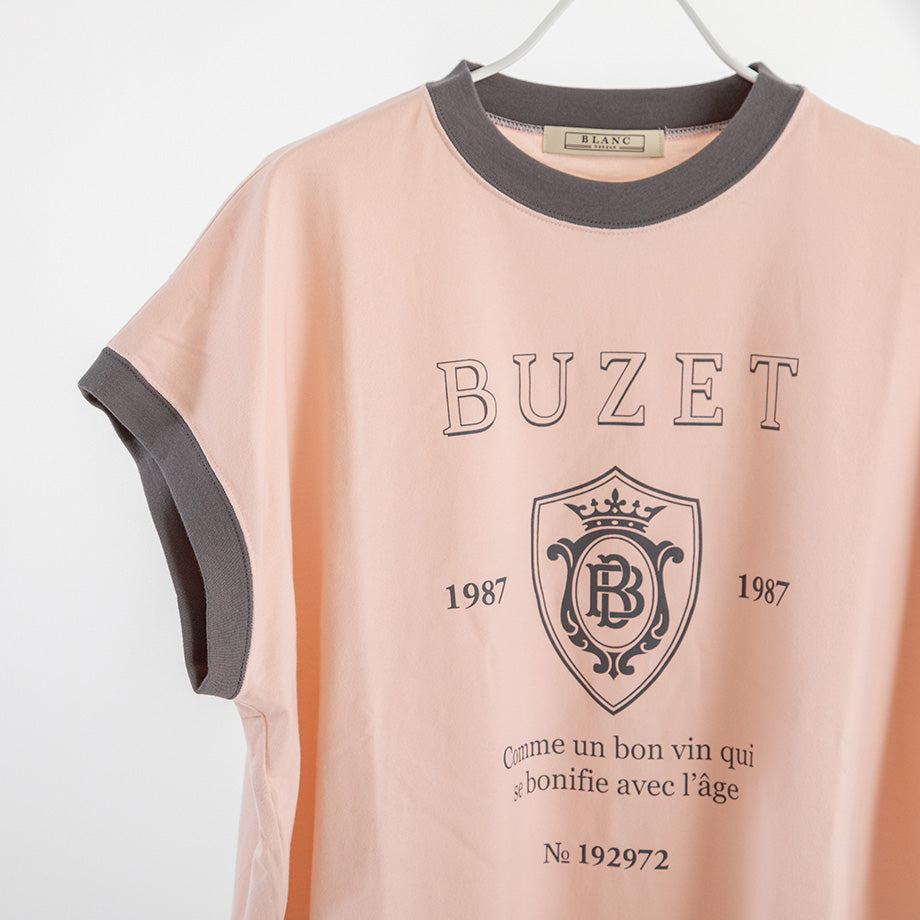 エンブレムロゴ リンガーTシャツ