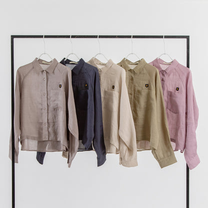 シアーラミー ワンポイントワッペンシャツ