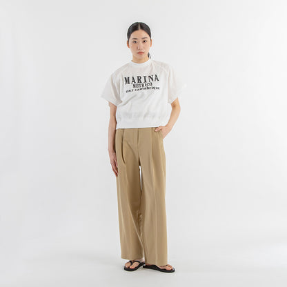 ワイドシルエット タックワイドパンツ