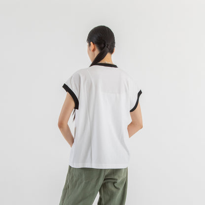 エンブレムロゴ リンガーTシャツ