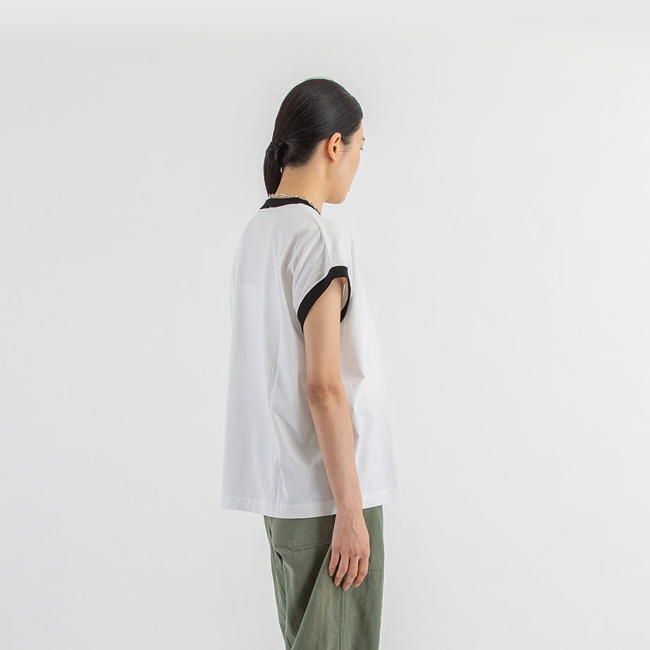 エンブレムロゴ リンガーTシャツ