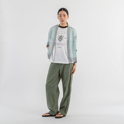 シアーロゴカーディガン