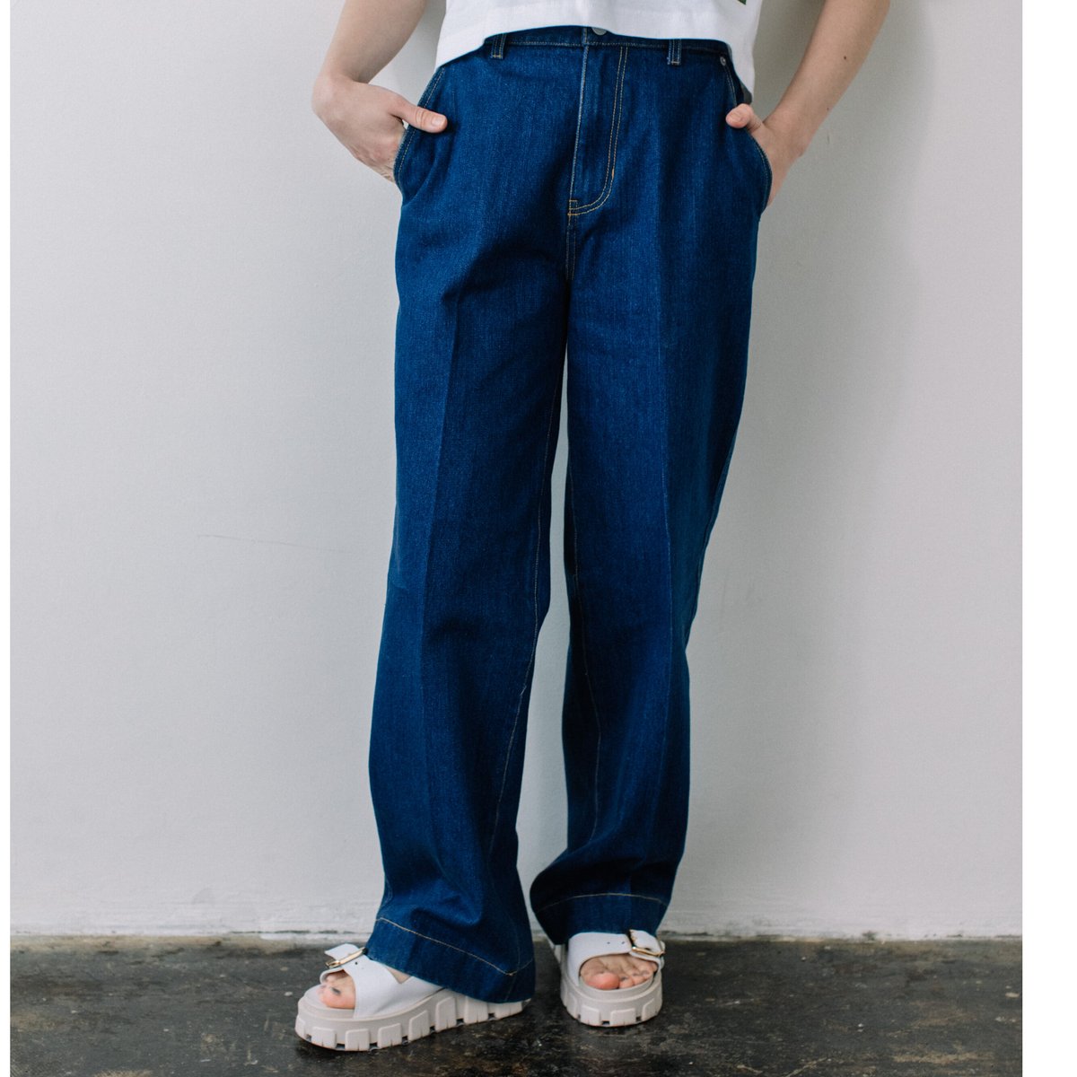 12oz DENIM＆綿ツイル　ストレートパンツ 【BB88-350】