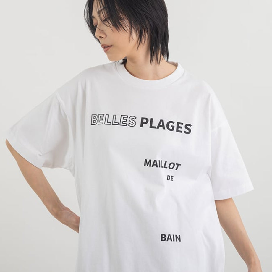 ロゴプリント ドローストリングTシャツ(ドロストTシャツ) – BLANC basque