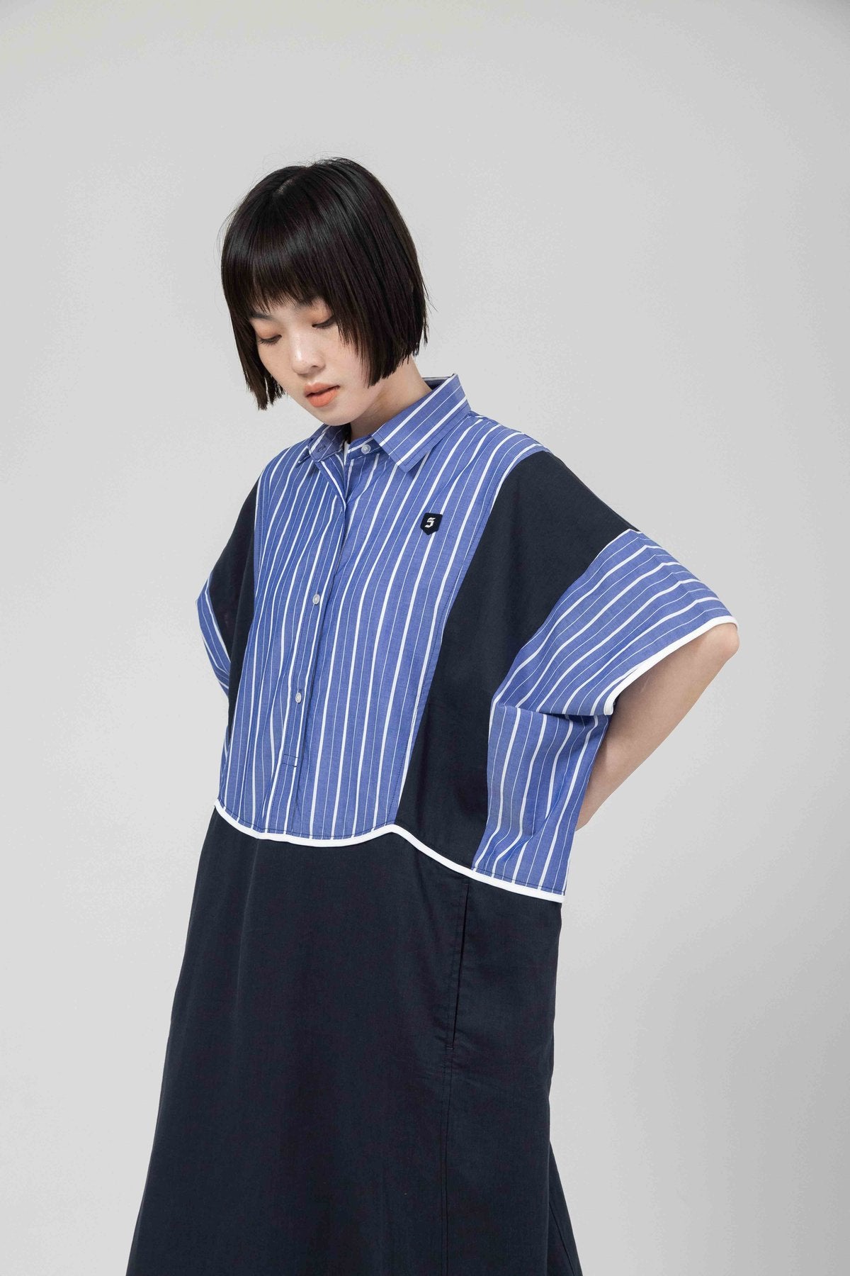 ストライプ切り替えワンピース – BLANC basque