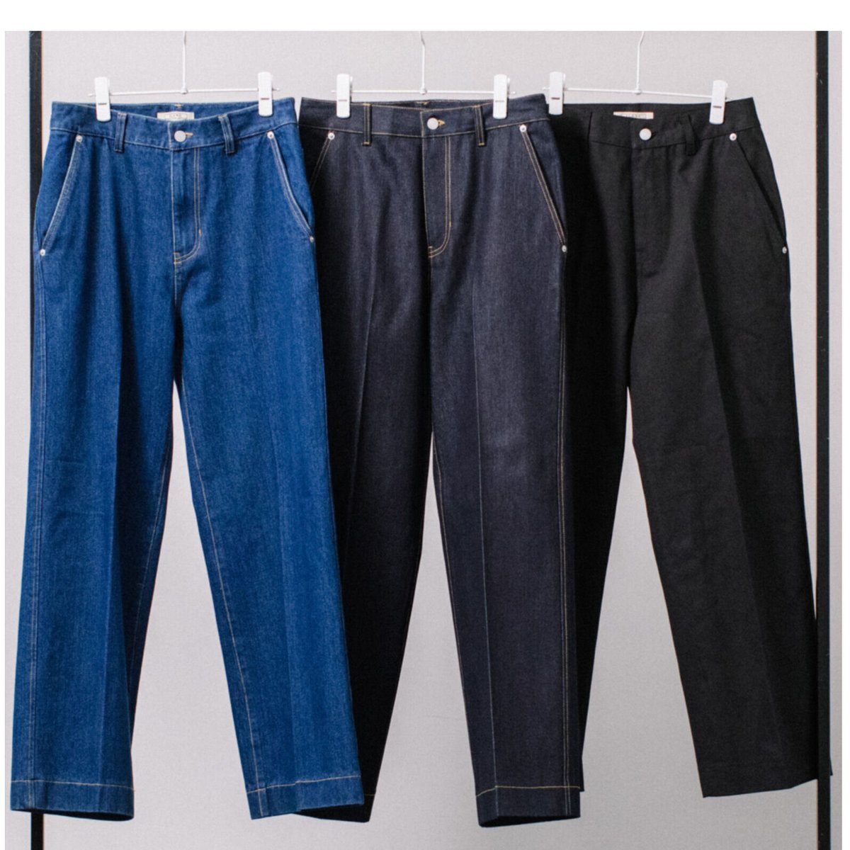 12oz DENIM＆綿ツイル　ストレートパンツ 【BB88-350】