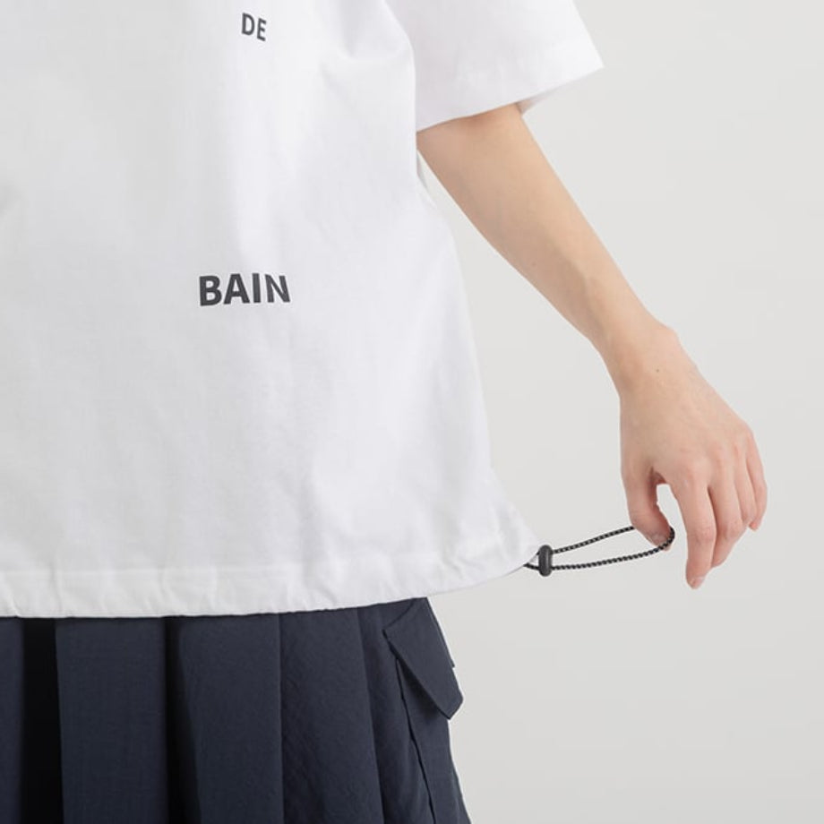 ロゴプリント ドローストリングTシャツ(ドロストTシャツ)【BB62-925】