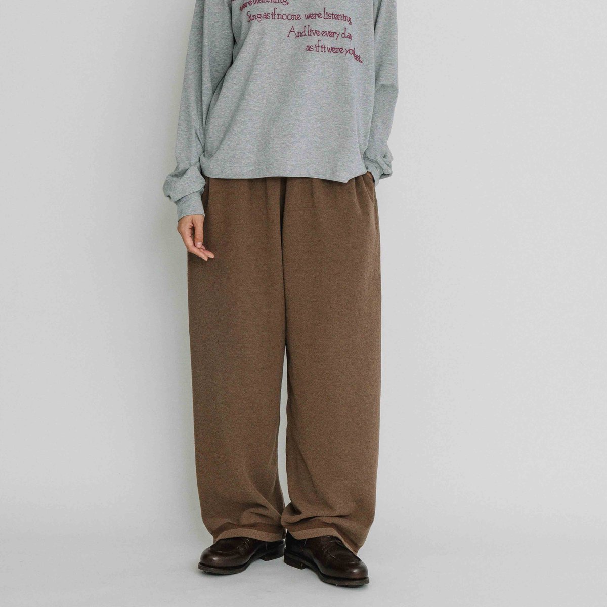 裾ラインニットパンツ【BB60-704】
