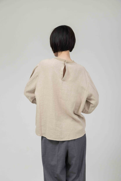プリント布帛ロングTシャツ【BB61-111】