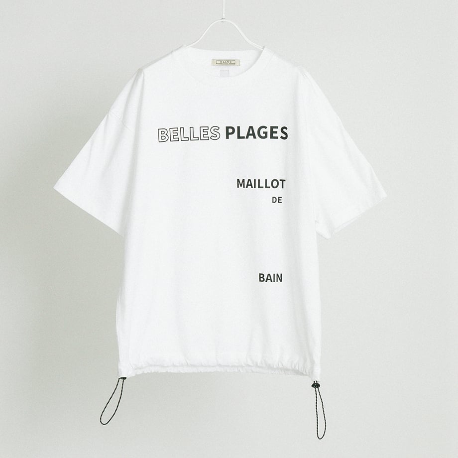 ロゴプリント ドローストリングTシャツ(ドロストTシャツ)【BB62-925】