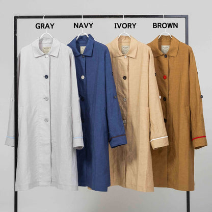 配色ボタンデザインステンカラーコート【BB61-201】
