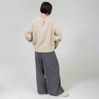 プリント布帛ロングTシャツ【BB61-111】