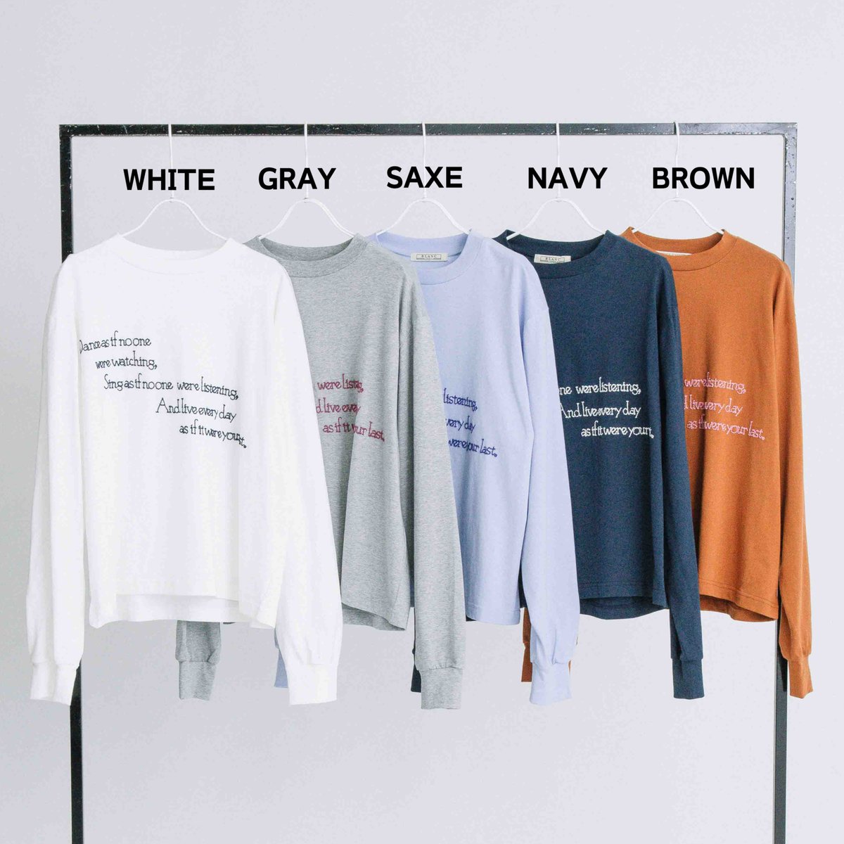 チェーン刺繍ロングTシャツ【BB60-901】