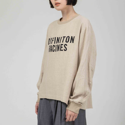 プリント布帛ロングTシャツ【BB61-111】