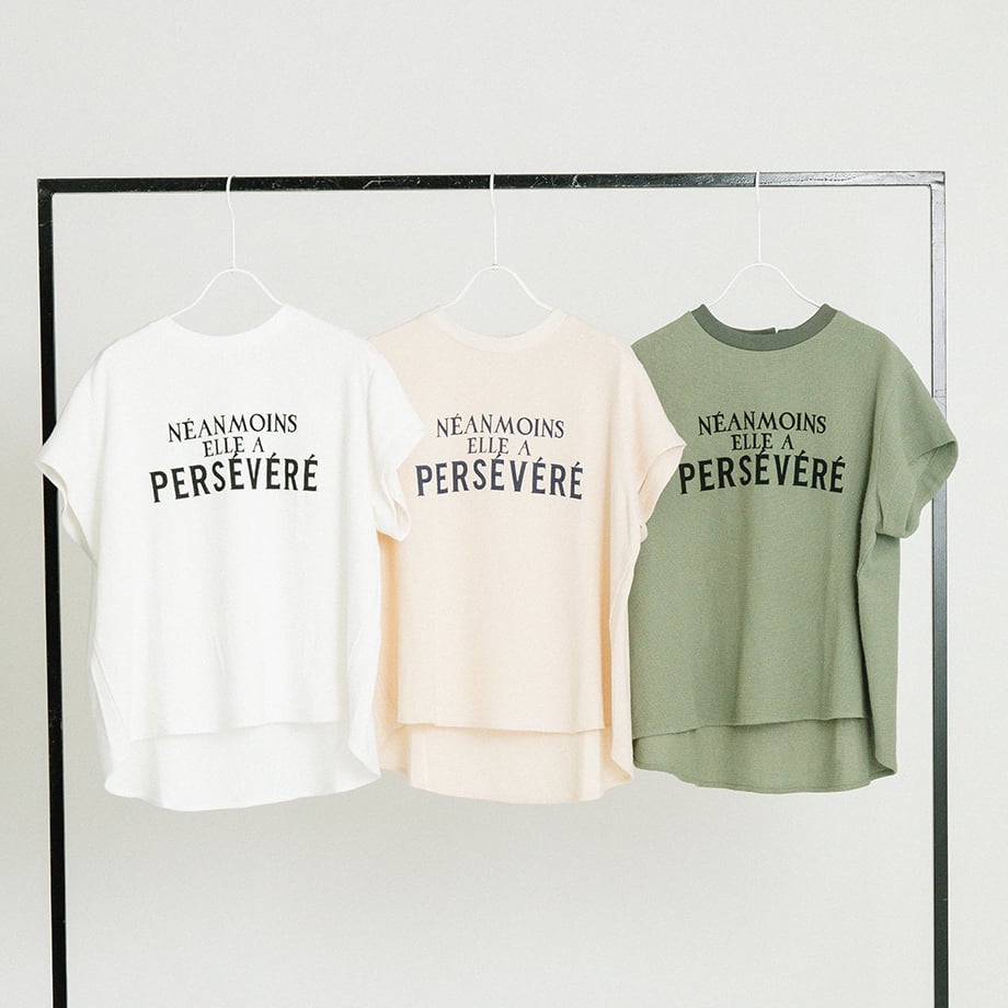 フレンチロゴ コットンリネンTシャツ【BB62-126】