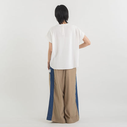 フレンチロゴ コットンリネンTシャツ【BB62-126】