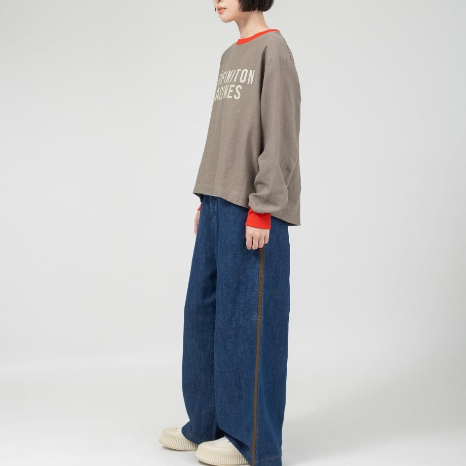 プリント布帛ロングTシャツ【BB61-111】