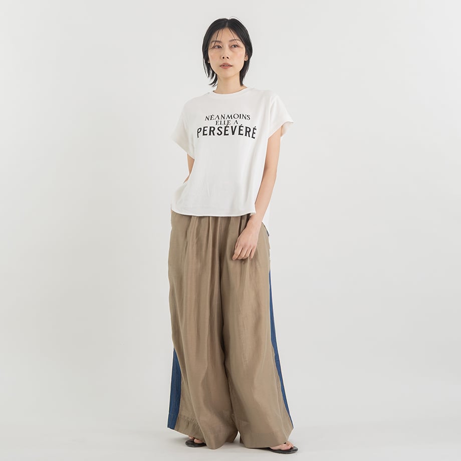 フレンチロゴ コットンリネンTシャツ【BB62-126】