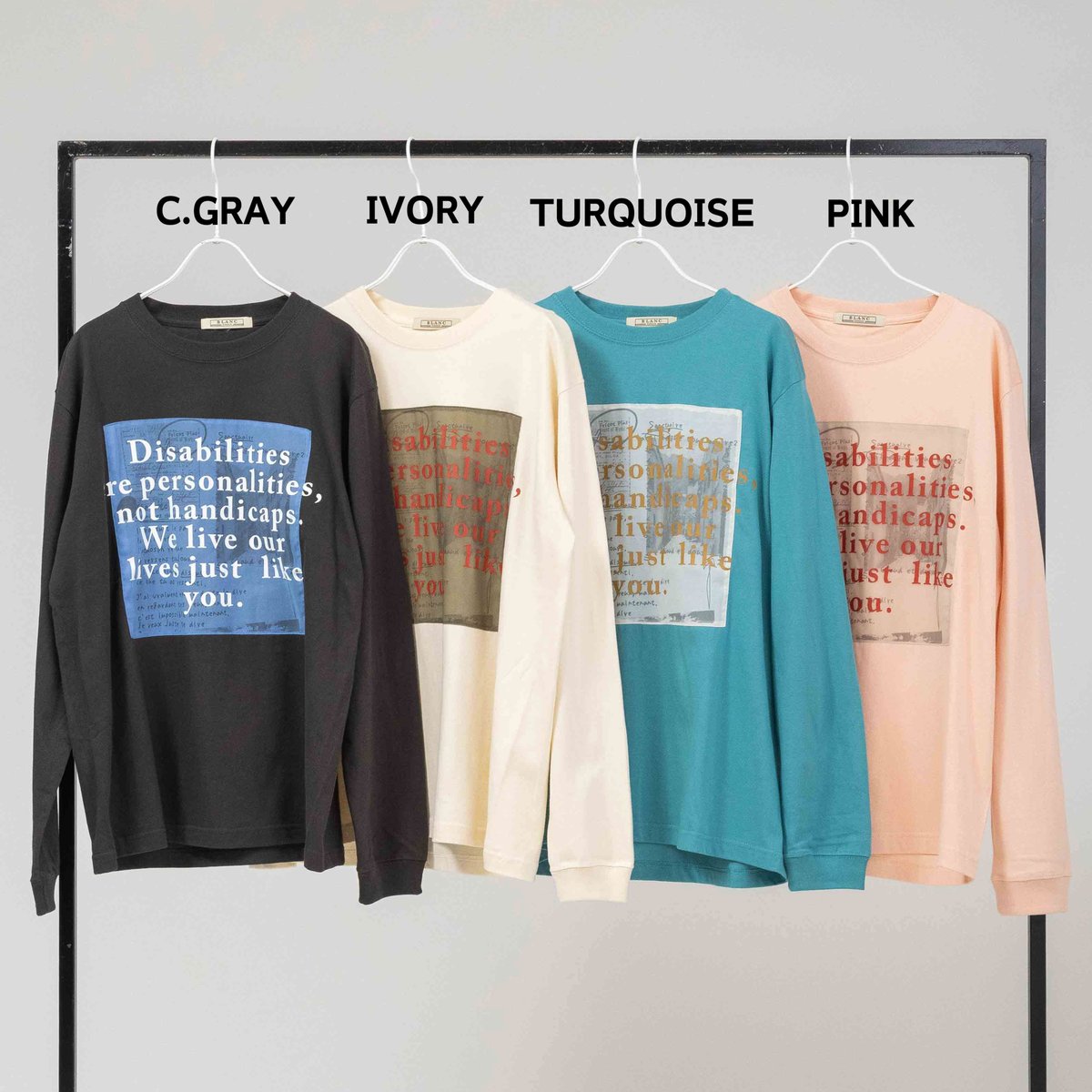 グラフィックロゴプリント ロングスリーブTシャツ【BB61-909】