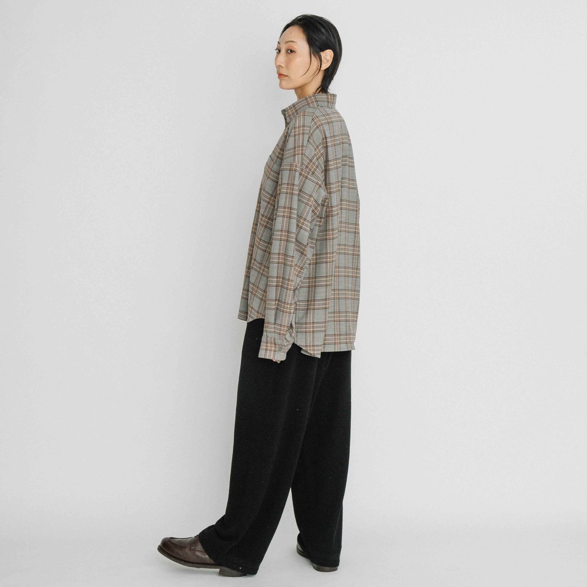 ストレッチチェックBIGシャツ【BB60-104】