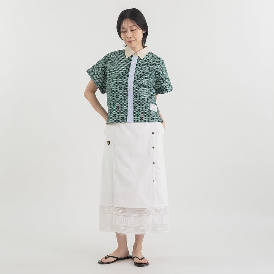 ジオメトリックプリントシャツ – BLANC basque