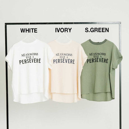 フレンチロゴ コットンリネンTシャツ【BB62-126】