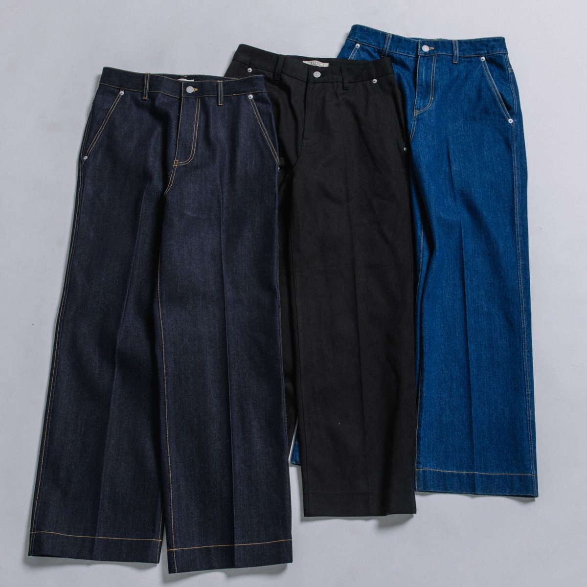12oz DENIM＆綿ツイル　ストレートパンツ 【BB88-350】