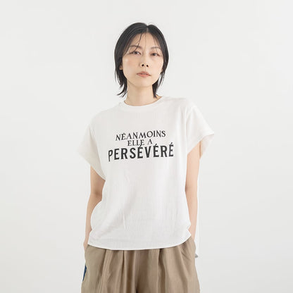 フレンチロゴ コットンリネンTシャツ【BB62-126】