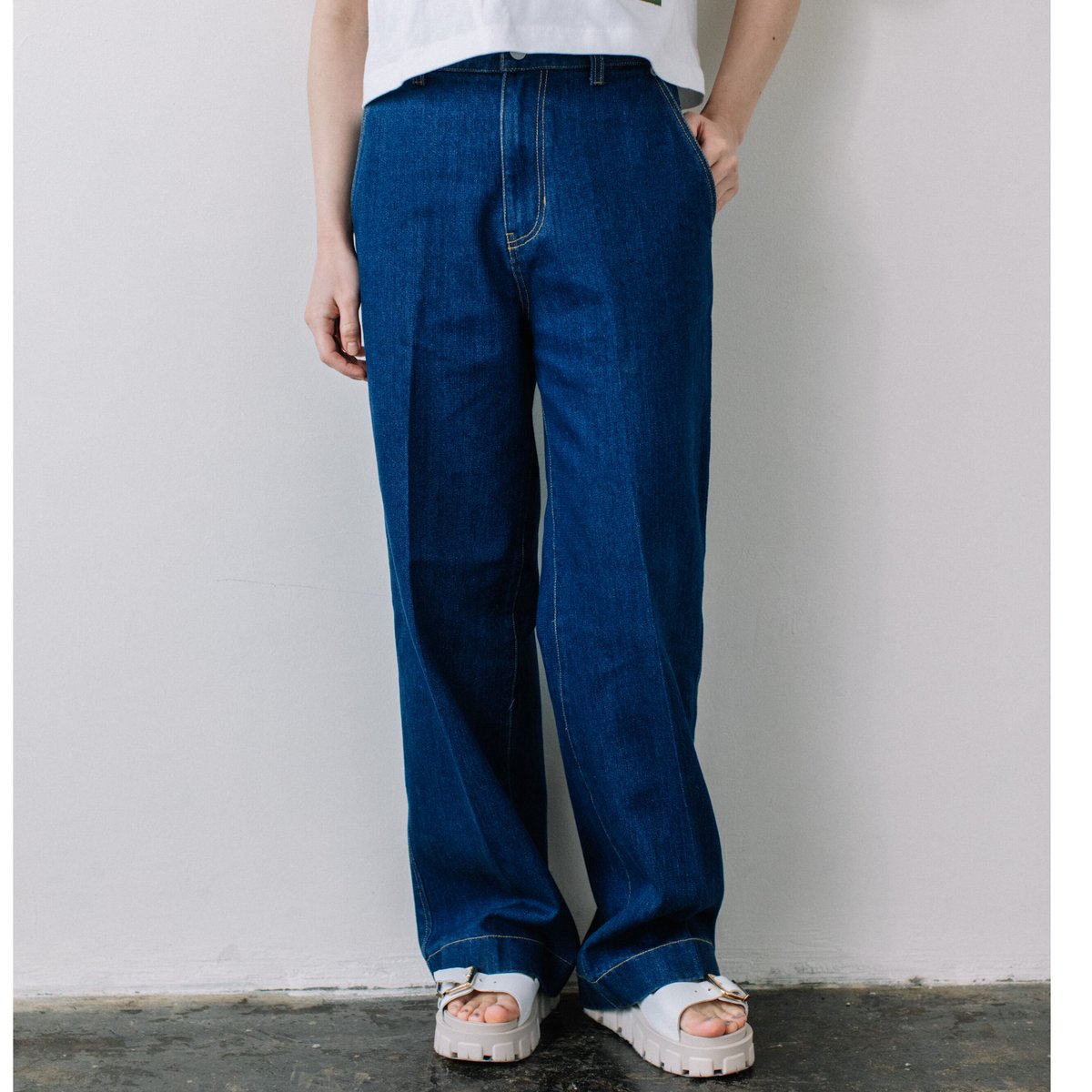 12oz DENIM＆綿ツイル　ストレートパンツ 【BB88-350】