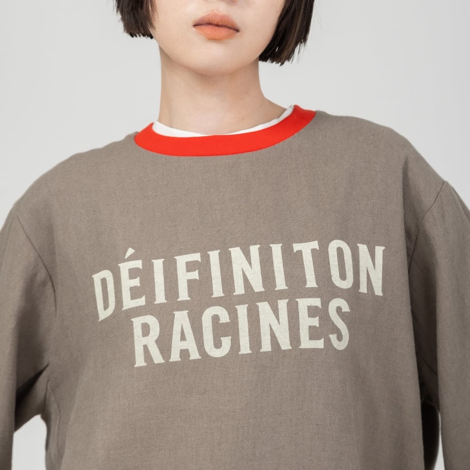 プリント布帛ロングTシャツ【BB61-111】